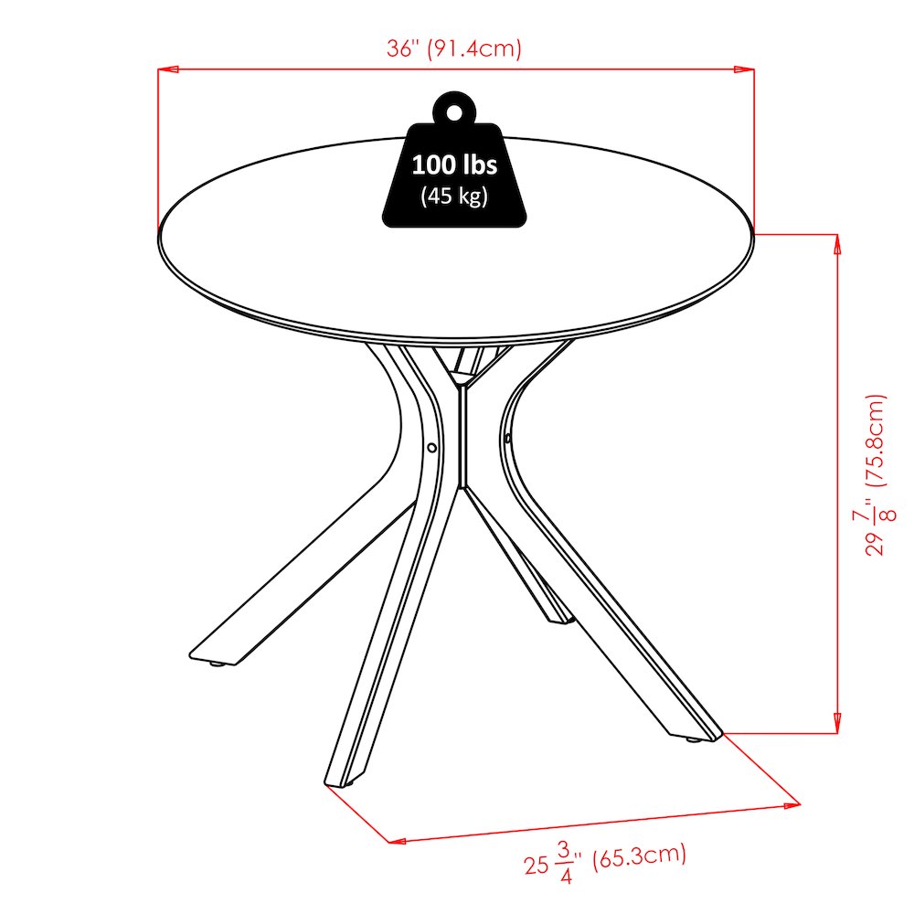 Lexa Dining Table with Splayed Legs