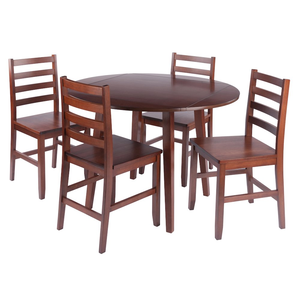 Dawson 5-Pc Drop Leaf Table with Ladder-back Chairs