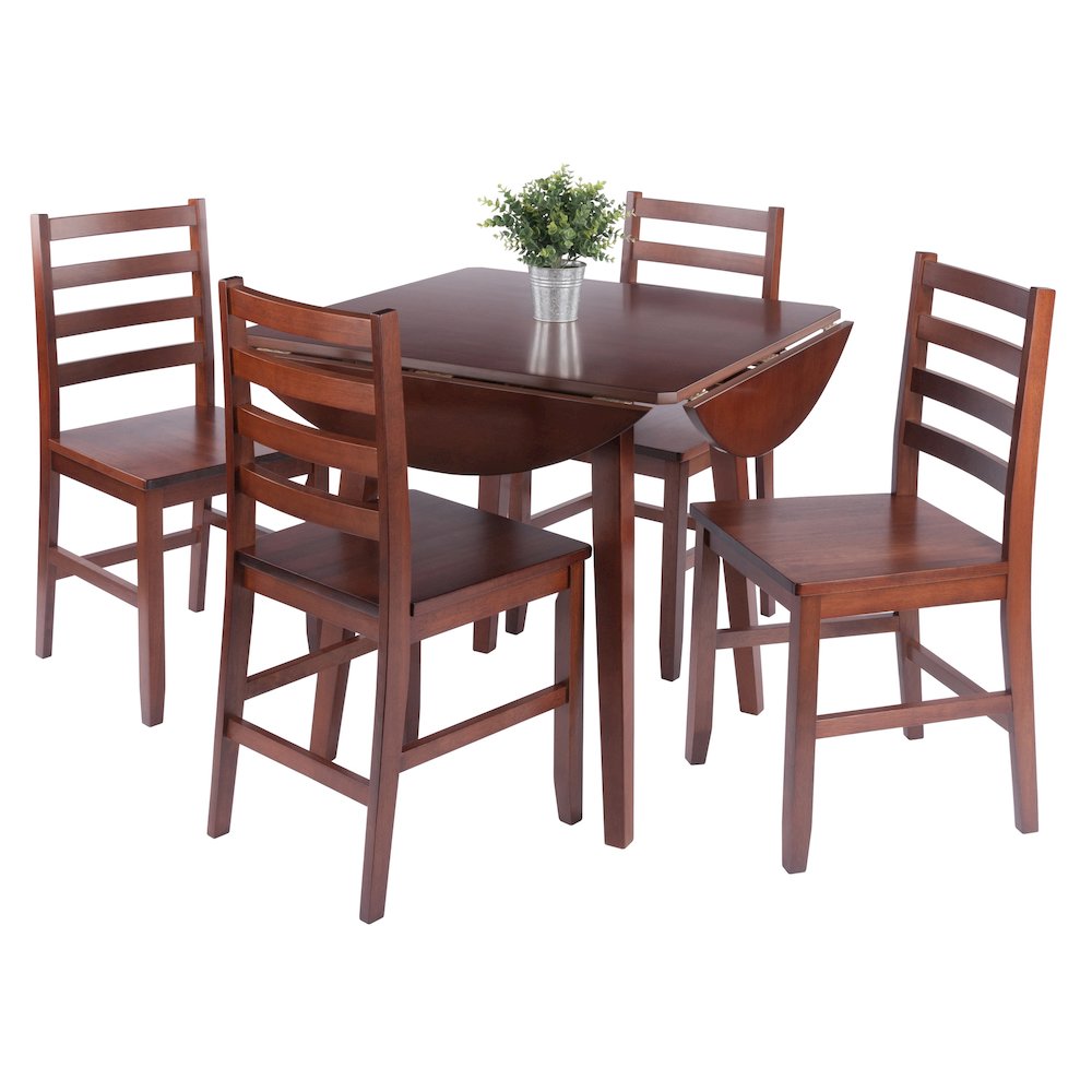 Dawson 5-Pc Drop Leaf Table with Ladder-back Chairs