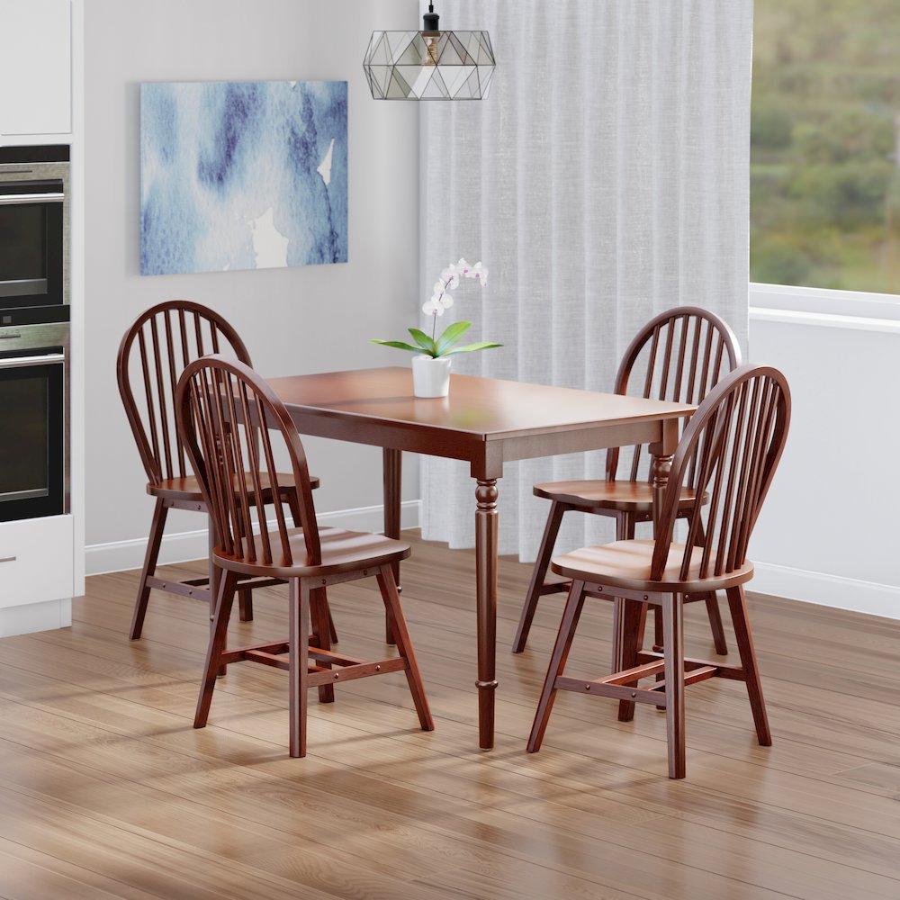 Ravenna 5-Pc Dining Table with Windsor Chairs
