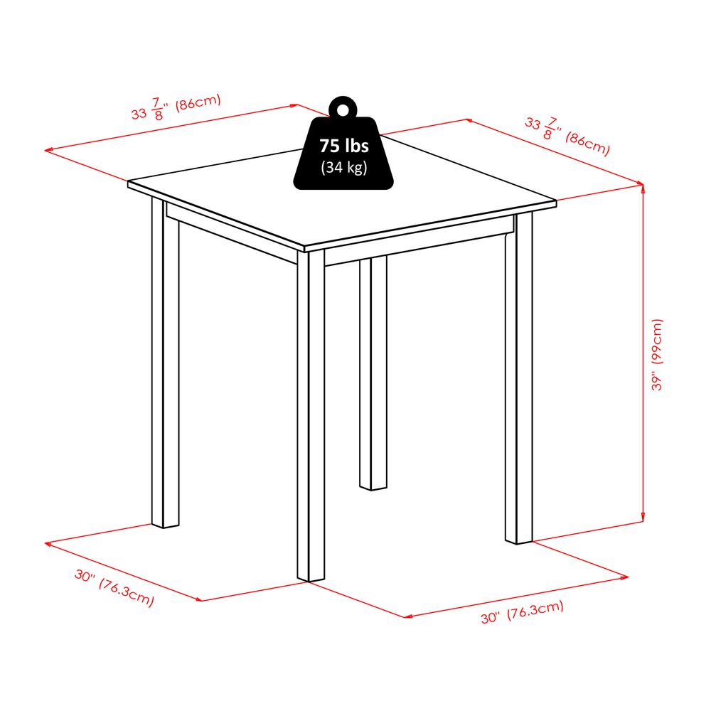 Parkland 5pc Square High/Pub Table Set with 4 Saddle Seat Stools
