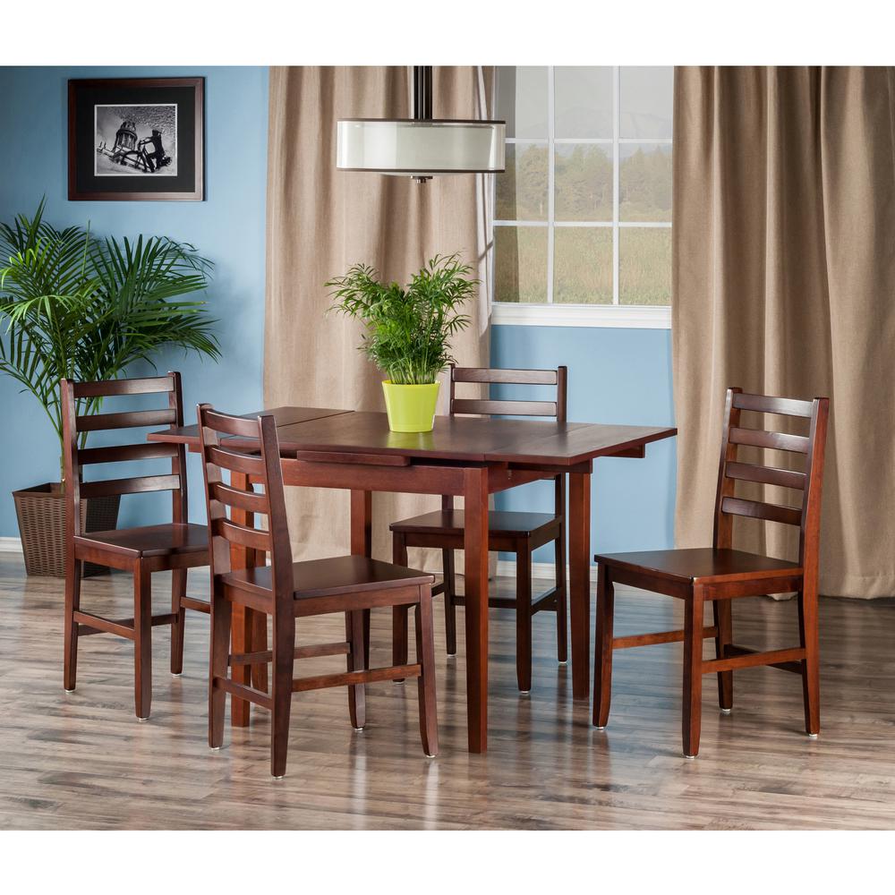 Pulman 5-PC Set Extension Table with Ladder Back Chairs