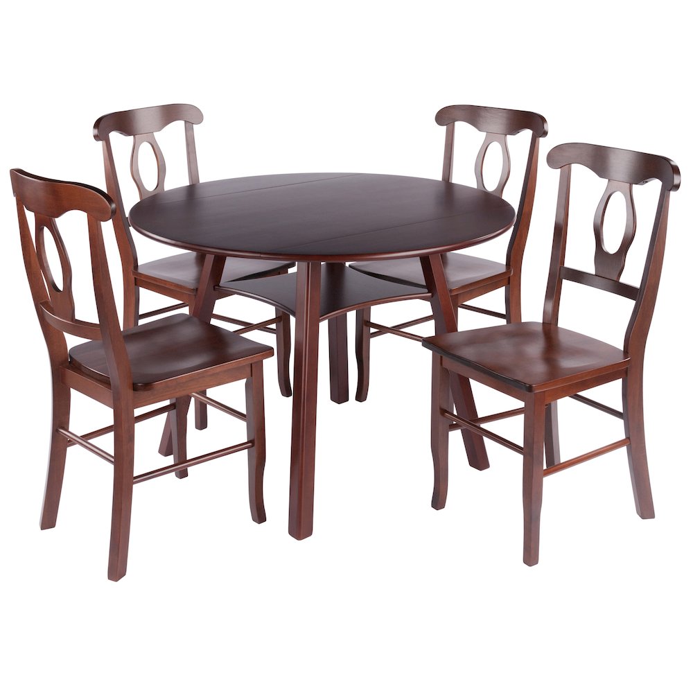 Marbelle Table 5-Pc Drop Leaf Dining Table with 4 Renaissance Chairs
