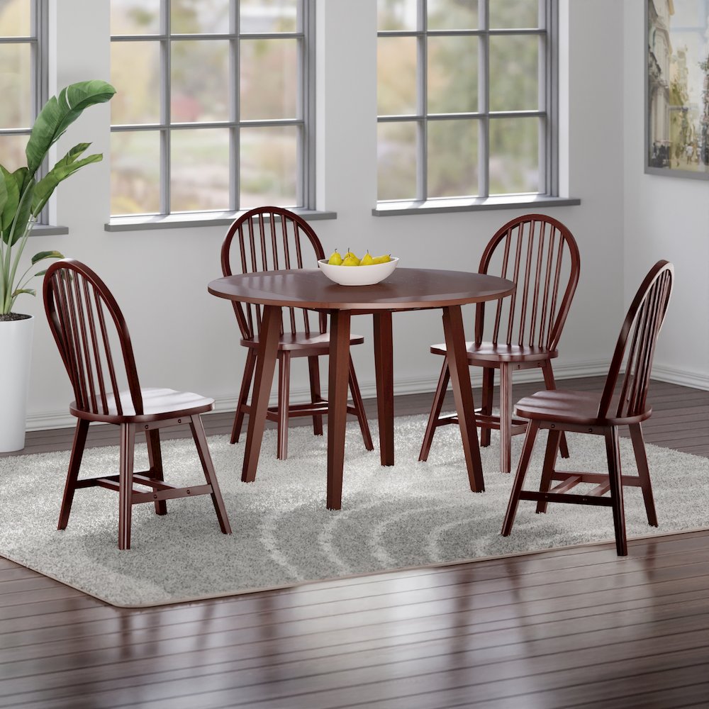 Dawson 5-Pc Drop Leaf Table with Windsor Chairs