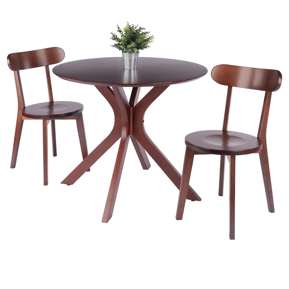 Walnut Finish with 2 Pauline Dining Chairs