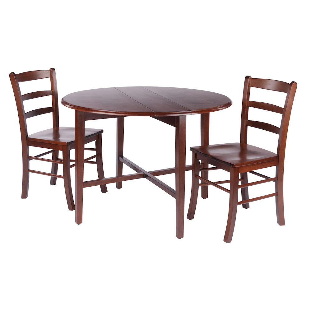 Hannah 3-Pc Drop Leaf Table with Ladder-back Chairs