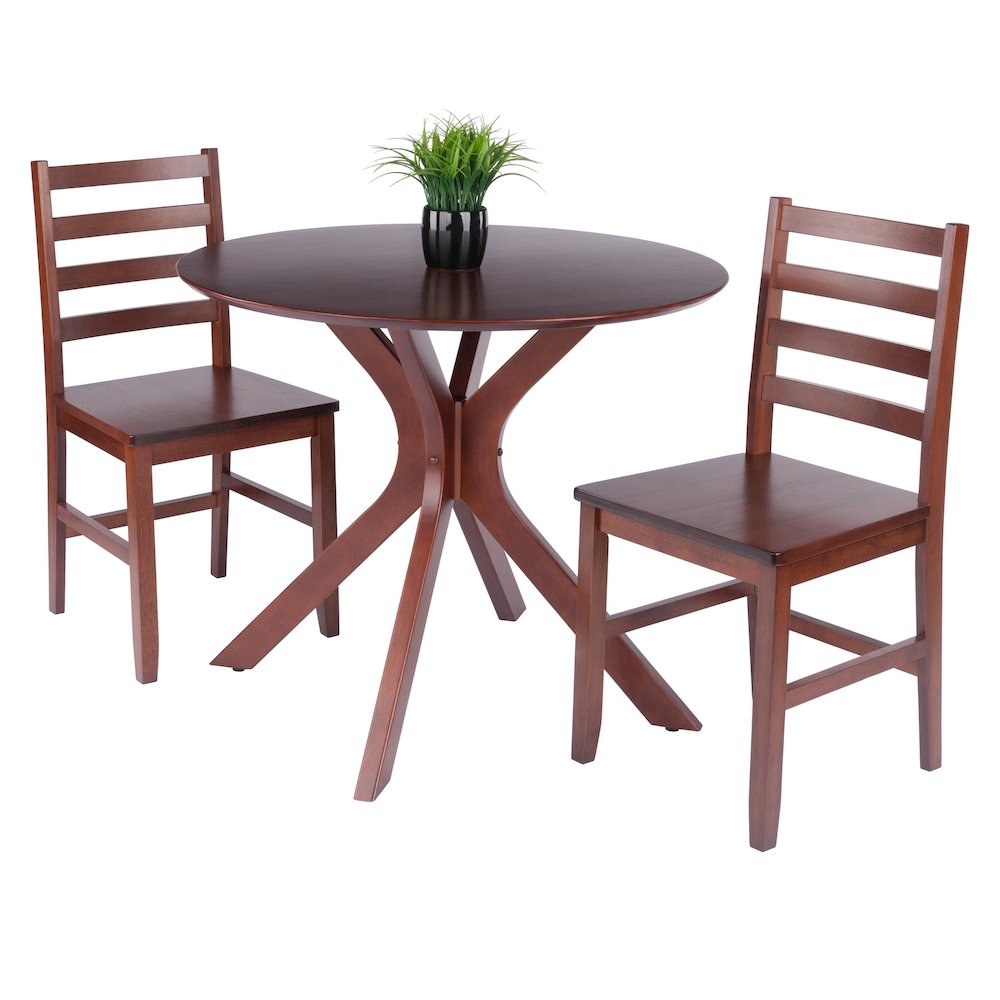 Walnut Finish with 2 Hamilton Dining Chairs