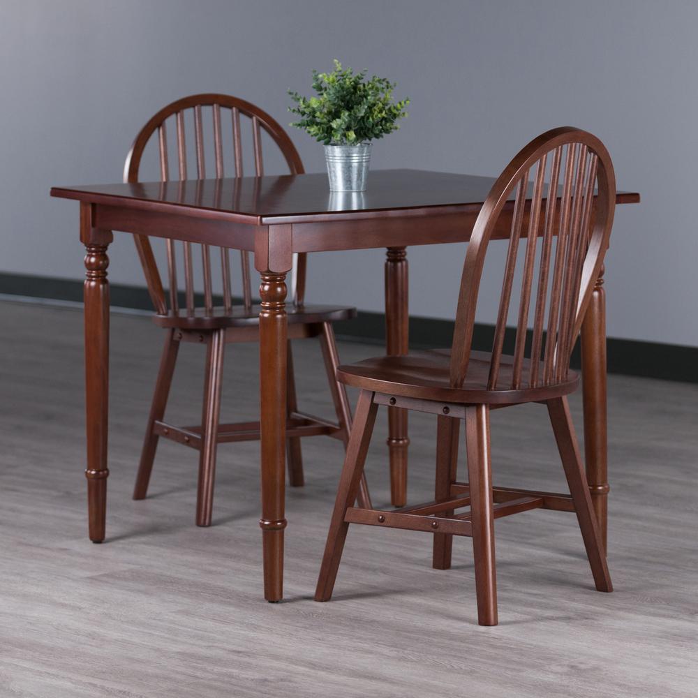 Mornay 3-Pc Dining Table with Windsor Chairs