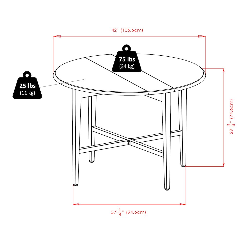 Hannah 3-Pc Drop Leaf Table with Windsor Chairs