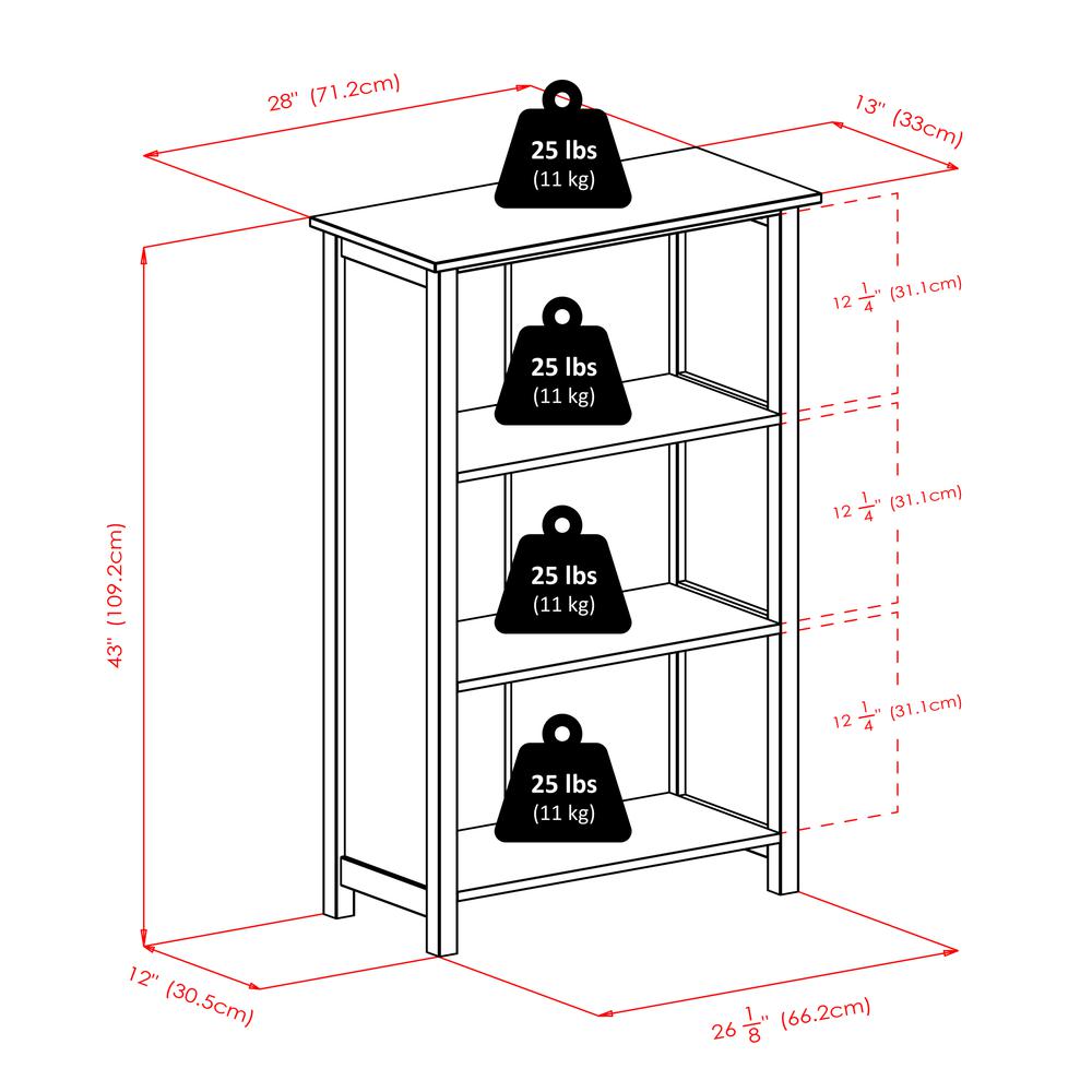 Verona 3- Section M Storage Shelf with 6 Foldable Beige Color Fabric Baskets