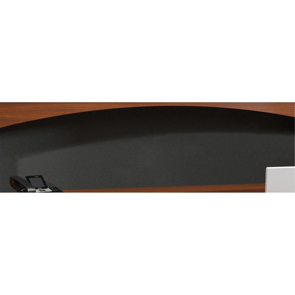 Mayline Aberdeen Fabric Tack Panel – 0.5″ x 69.6″ x 19.3″ – Fluted Edge – Material: Particleboard – Finish: Black