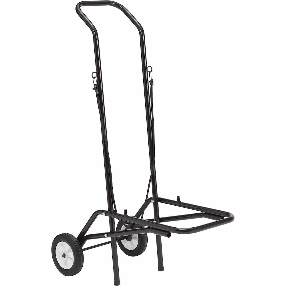 National Public Seating Dolly – 1375 lb Load Capacity – 2 Casters – Tubular Steel – Brown Steel Frame – Brown – 1 Each