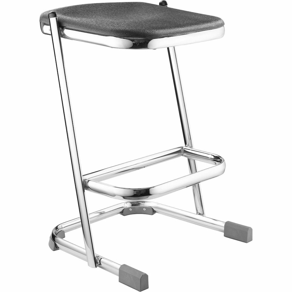 National Public Seating 6600 Series Elephant Z-Stool – Black Seat Color – Polypropylene Seat Material – Chrome Frame Color – Steel Frame Material – Sled