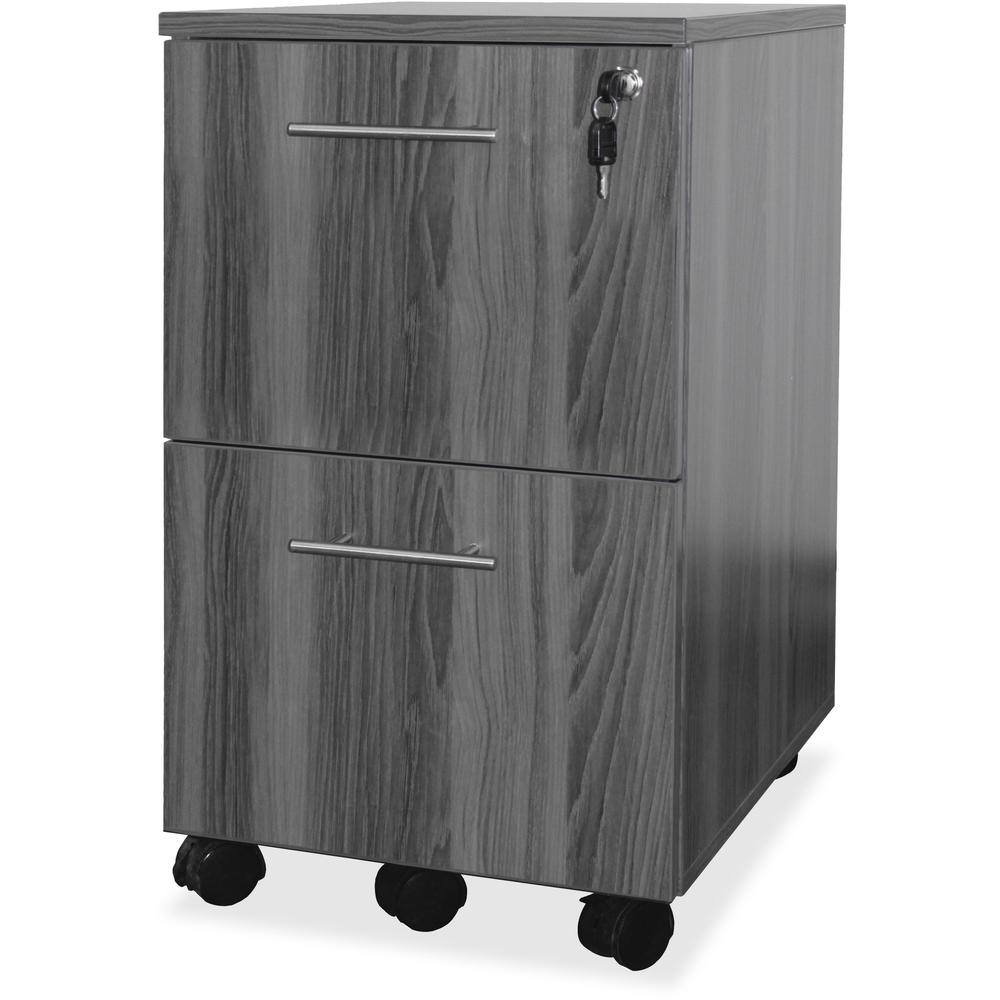 Mayline Gray Laminate File/File Mobile Pedestal File – 26.8″ Height x 18″ Width x 15.5″ Depth – Total Drawer(s): 2 – Material: Steel – Finish: Gray