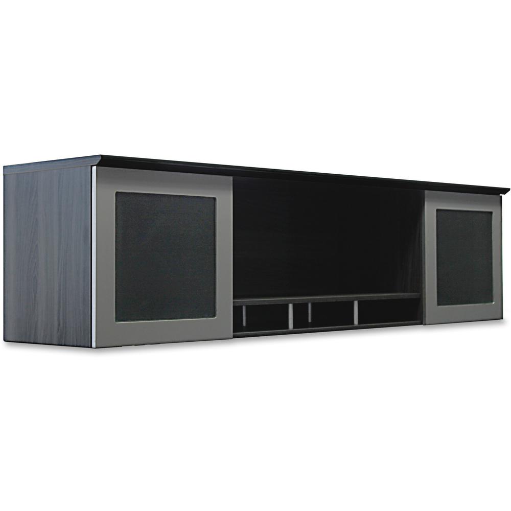 Mayline Medina Hutch – 18.3″ Height x 63″ Width x 15″ Depth x 1″ Thickness – 2 Door(s) – Beveled Edge – Finish: Gray Steel Laminate – Water Resistant