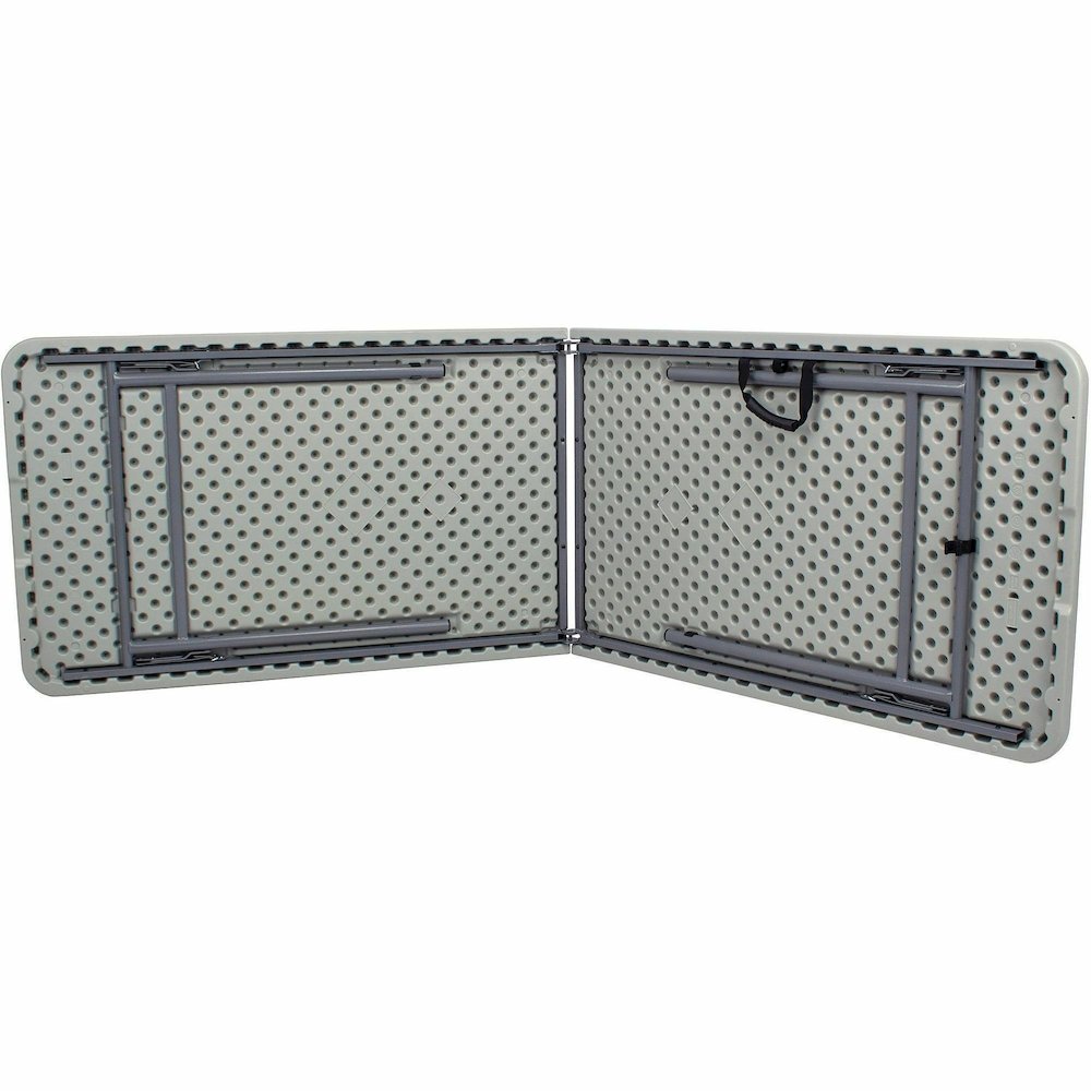 National Public Seating Industrial Fold-in-Half Tables – Speckled Gray Rectangle Top – Four Leg Base – 4 Legs – 700 lb Capacity – 96″ Table Top Length x 30″ Table Top Width x 1.70″ Table Top Thickness