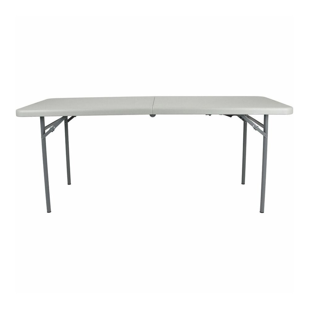 National Public Seating Industrial Fold-in-Half Tables – Speckled Gray Rectangle Top – Four Leg Base – 4 Legs – 700 lb Capacity – 72″ Table Top Length x 30″ Table Top Width x 1.70″ Table Top Thickness