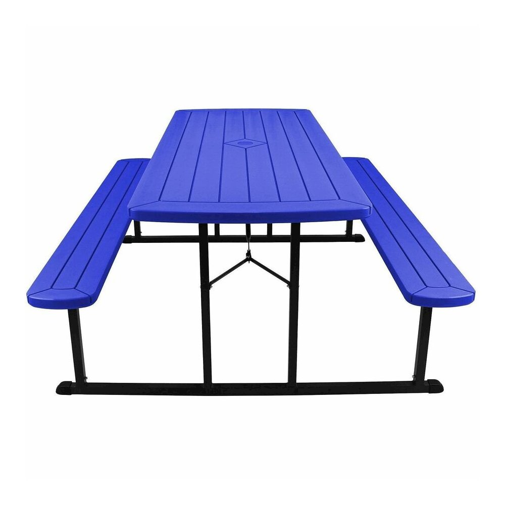 National Public Seating Folding Picnic Tables – Blue