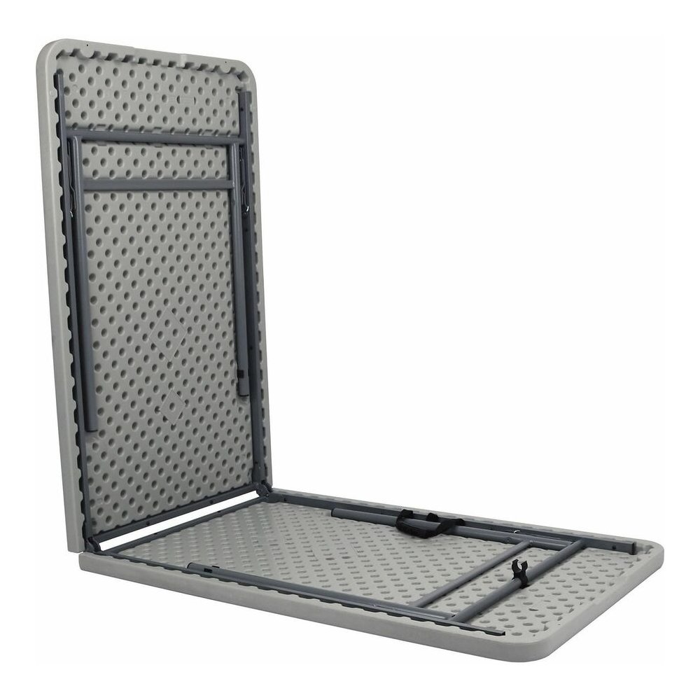 National Public Seating Industrial Fold-in-Half Tables – Speckled Gray Rectangle Top – Four Leg Base – 4 Legs – 700 lb Capacity – 96″ Table Top Length x 30″ Table Top Width x 1.70″ Table Top Thickness