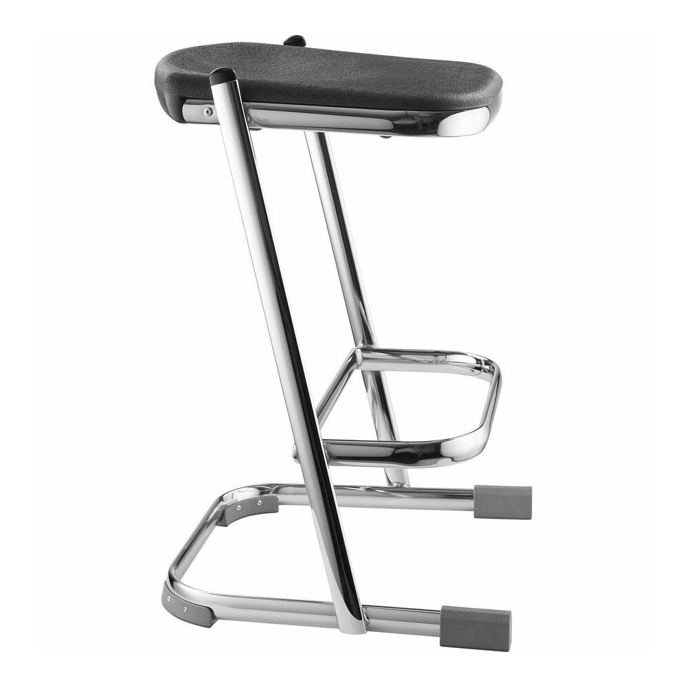 National Public Seating 6600 Series Elephant Z-Stool – Black Seat Color – Polypropylene Seat Material – Chrome Frame Color – Steel Frame Material – Sled