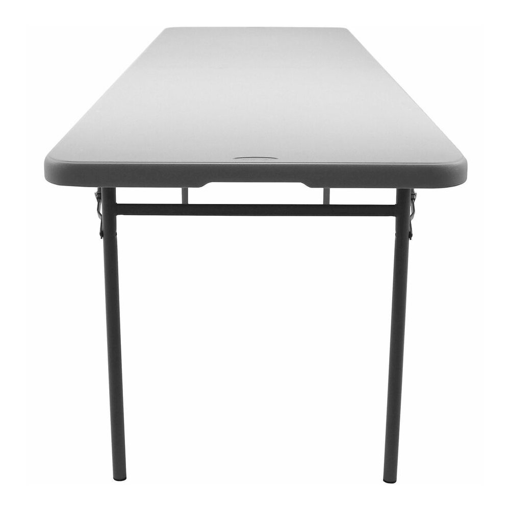 National Public Seating Industrial Fold-in-Half Tables – Speckled Gray Rectangle Top – Four Leg Base – 4 Legs – 700 lb Capacity – 96″ Table Top Length x 30″ Table Top Width x 1.70″ Table Top Thickness