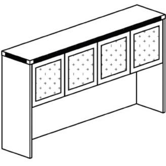 Mayline Aberdeen AHG72 Hutch – 39.1″ x 72″ x 15″ – 4 x Door(s) – Durable – Mocha – Assembly Required
