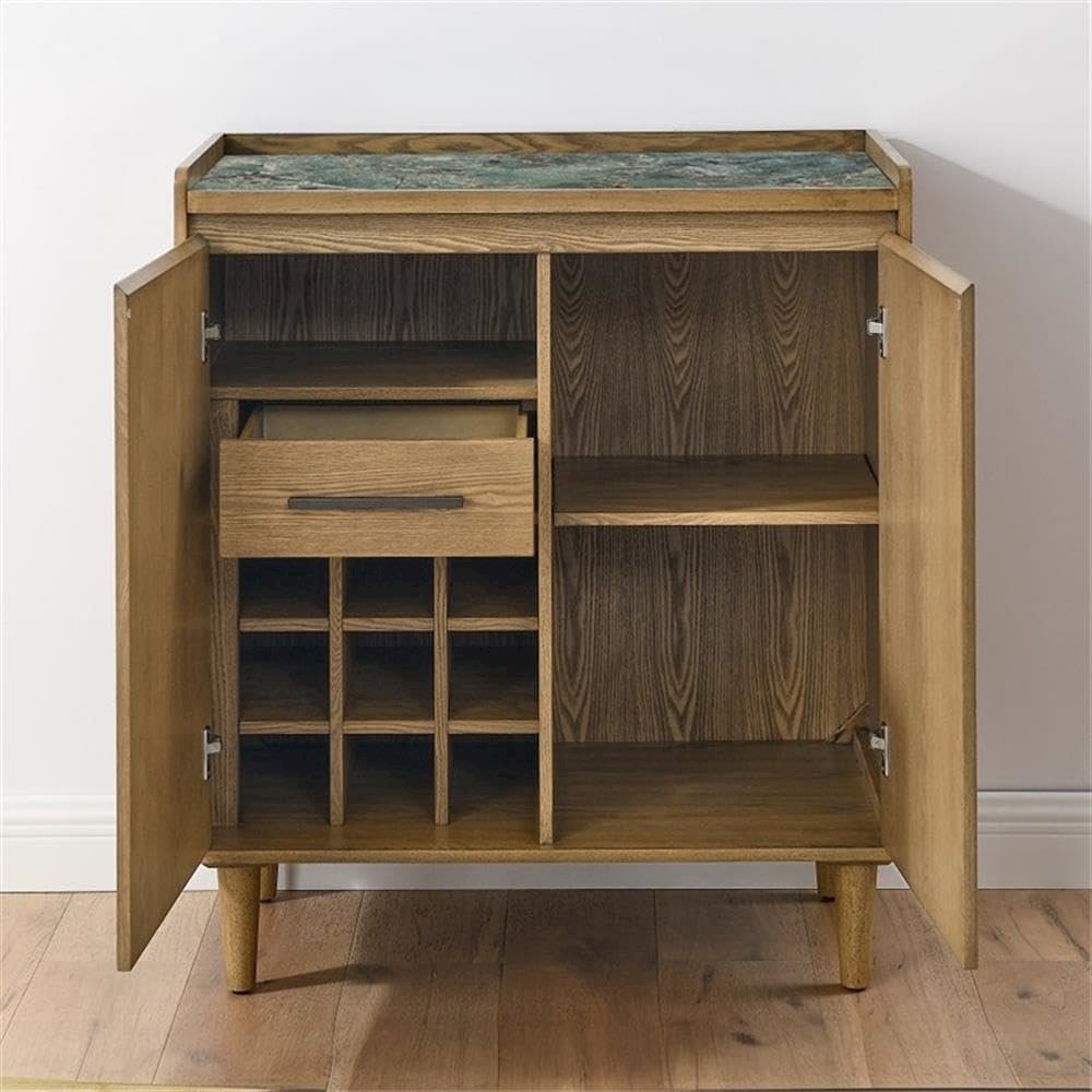 Novato Bar Cabinet with Sintered Stone Inlay Top