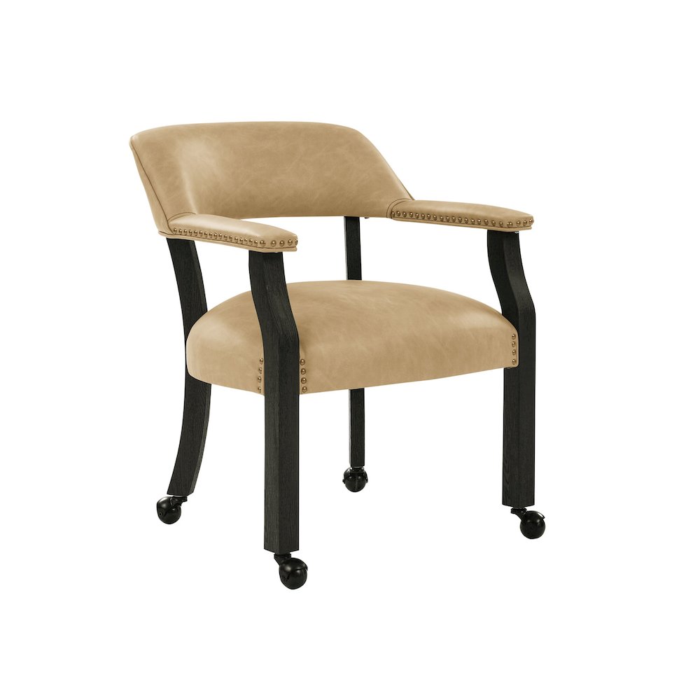 Black Finish with Sand Vegan Leather