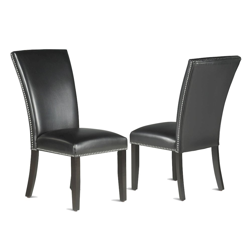 Finley Black PU Side Chair