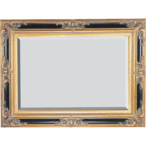 Interior size is 48 x 72 with an overall exterior dimension of 59 x 83 with a profile width of 5.5" and a profile height of 2.5"   . Our Grand Victorian frame is traditional designed frame made in solid wood with classic compo corner ornamentation and wood liner. The frame is finished in an antique black with contrasting antique gold leaf moldings and accents. The frame has a very authentic old world look and feel. A FRAMERS CHOICE SELECTION !!!