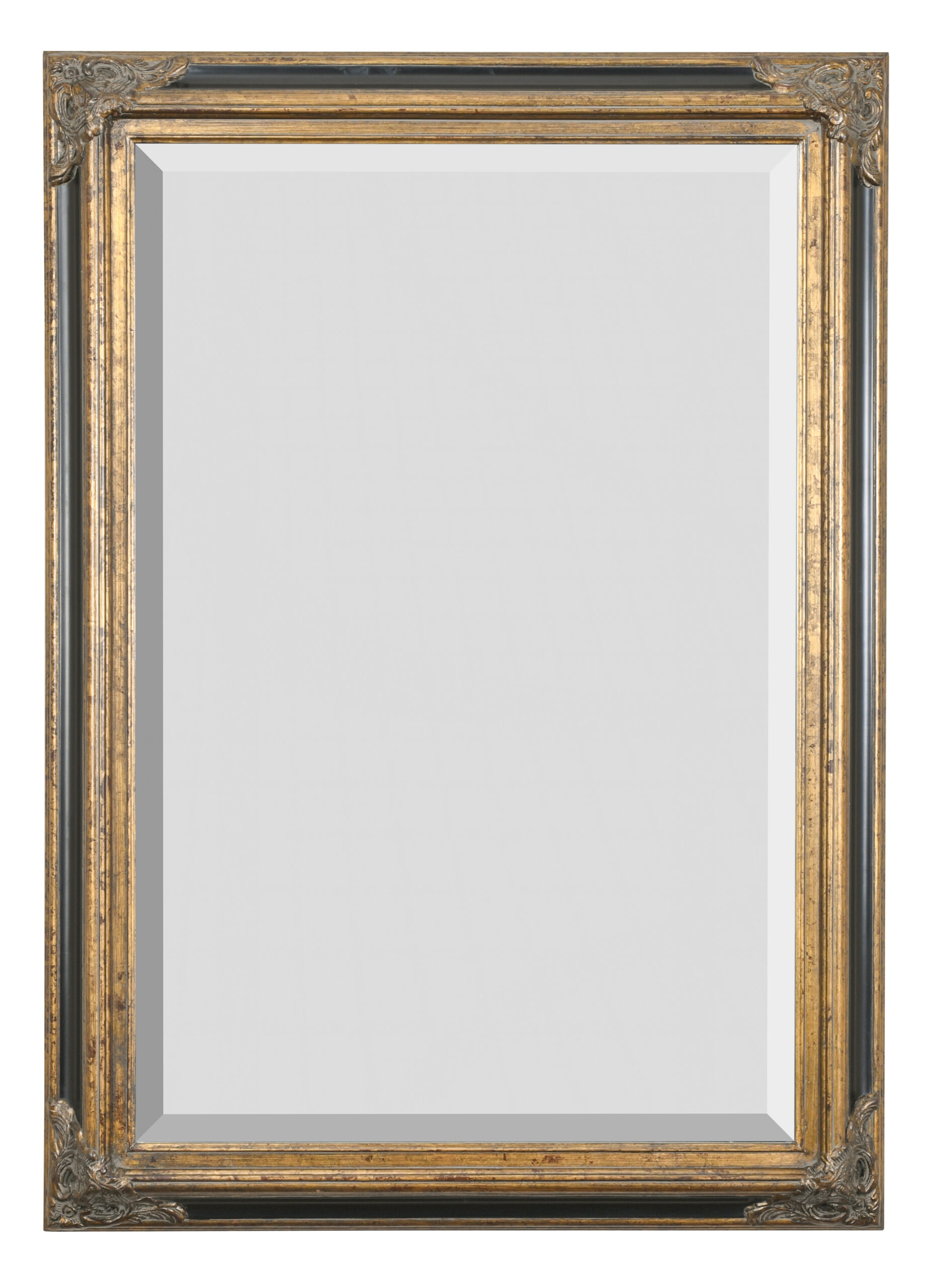 Mini Grand Victorian Mirror 24×36 Antique Gold with Black