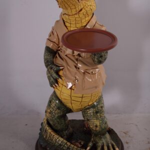 Our Crocodile Butler with Tray 39" is a fun depiction of a whimsical Gator Waiter. No Gator Fan should miss out on this loyal loveable creation. This conversation piece is also functional