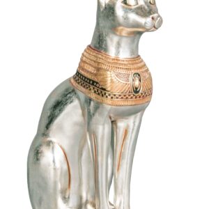 The Cat Goddess from Whimsical Treasures brings an exclusive style that will enhance your design area featuring dignified Egyptian cat sitting gracefully.  This multicolored whimsical statuette from the Decorative Global Treasures Collection will provide