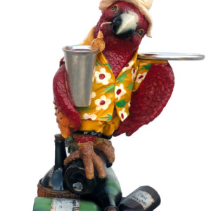 Our Parrot Butler with Tray 36" is a fun depiction of a Tropical Parrot waiter on vacation. No Parrot Head or Jimmy Buffet Fan should miss out on this Margaritaville loyal loveable creation. This conversation piece is also functional