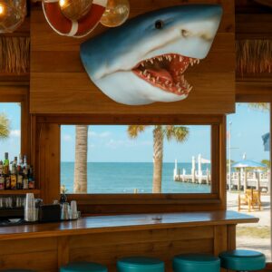 The Shark Head from Whimsical Treasures brings an exclusive style that will enhance your design area featuring terrifying replica of great white shark. This multicolored wall decor from the Big Game Mounts Collection will provide you with an abundance of Catalog:T-AF2077 Dimensions:25.00 x 27.00 x 32.25