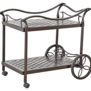 A popular Outdoor serving Cart that would be a nice addition to anyone's outdoor entertaining. Bridgeton Moore presents the Outdoor Aluminum Savannah Tea / Serving Cart