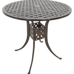 The Savannah Round Bar Table by Bridgeton Moore is a 42-inch diameter table standing 41 inches tall