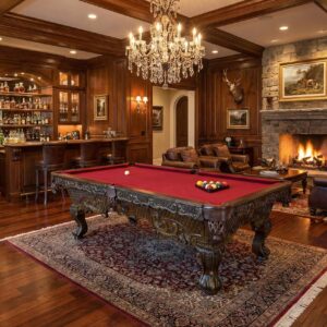 Introducing our Victorian Carved Pool Table Professional Size
