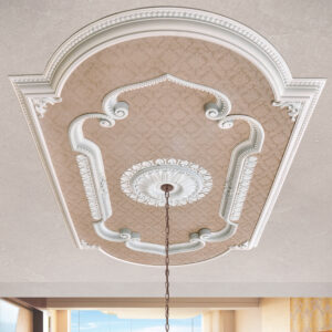 Blanco Rectangular Chandelier Ceiling Medallion 94 inch is a large fully assembled and intricately finished Ceiling Medallion. Measuring 94 X 3 X 51. This creation comes prefinished in a tasteful Blanco Finish