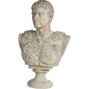 Augustus Caesar Bust 32.25" Tall is a Historical Bust Creation. The fiberglass construction and faux Stone topcoat finishing offer a durable indoor or outdoor usage. Augustus was a Roman statesman and military leader who was the first emperor of the Roman Empire
