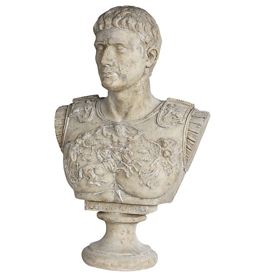 Augustus Caesar Faux Stone Bust 32.25″ Tall