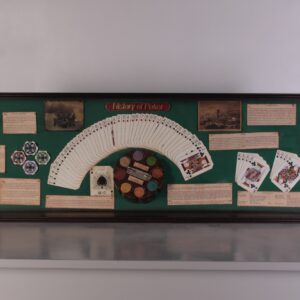 From the Whimsical Treasures Collections the History of Poker Showcase is a perfect collectable item that will enrich any game room. This item will become a highlight of your personal decor style