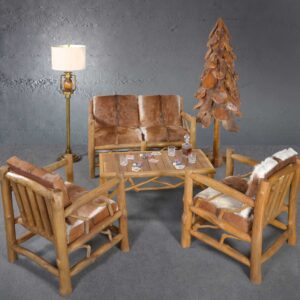 it is the most authentic looking construction and very strong. This item is sold separately but often combined with other offering from the Adirondack series for a more complete designed affect. Made by hand and imported from Indonesia.