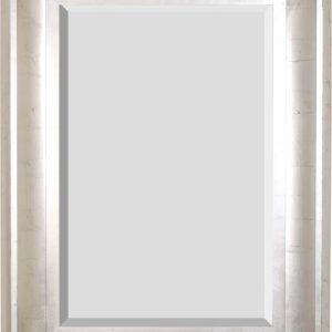 With the popularity of our Sterling Mirror Collection comes this new slimmer profile option. It can be hung either direction with the attached hangers. The mirror comes with a large 1 1/4 inch Beveled mirror. The frame is made of solid wood with a trending Silver leaf Champagne Finish. Offering a clean and modern interior design applications. No Assembly Required.