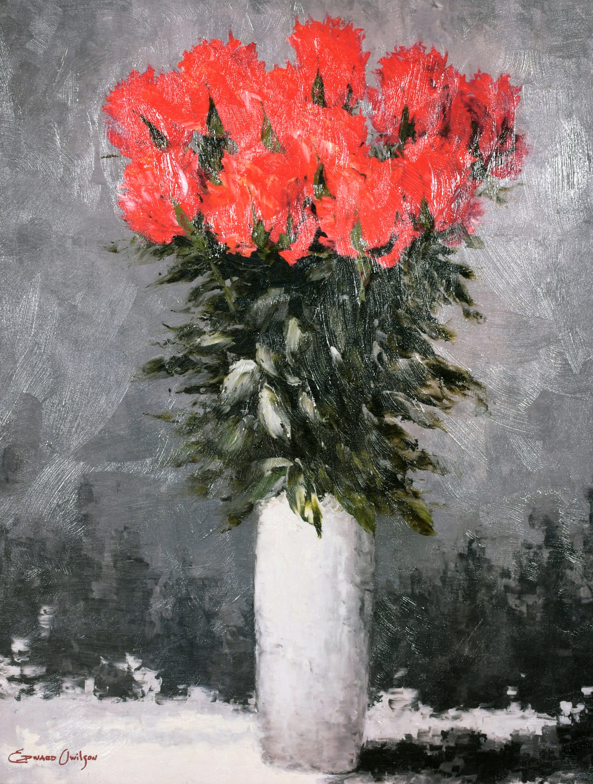 Red Flower Vase Giclee 12