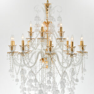 Indulge in the classic elegance of the Marseille Crystal Chandelier