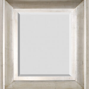 With a profile width of 6 inches and a profile height of 3 inches our Sterling Frame is a very beautiful and popular larger scale frame.  Constructed in wood featuring  a very clean design the frame is hand finish with silver leafing.   The inner scooping contoured profile works perfectly to draw the eye inward to showcase the subject of the frames use and will offer a beautiful and trend capturing dramatic framing result.   A FRAMERS CHOICE SELECTION!!