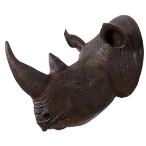 The Rhinoceros Head! This whimsical piece of decor created from fiberglass and hand-finished capturing the most intricate details creating a lifelike Rhinoceros Head!