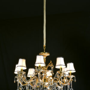 Enhance your space with the classic beauty of our traditional crystal chandelier