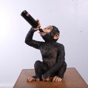 Boozy Chimp Bottle Holder! Crazy YES! FUN ABSOLUTELY! BUT FOR SURE THIS CUTE LITTLE FELLOW WILL BE THE TALK OF THE PARTY! The Monkey Bottle Holder is 27" Tall and holds a standard wine